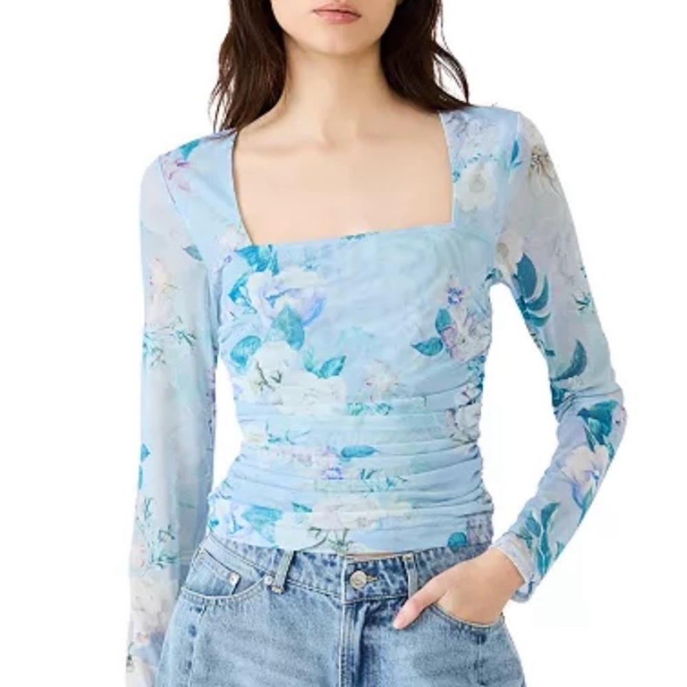Steve Madden Zinia Knit Square Neck Top